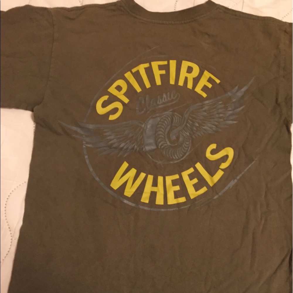 Green Spitfire Wheels Tee (skateboard wheel maker)